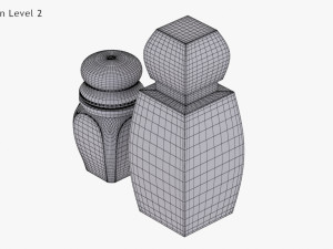 Crystal Bottle with saffron Modello 3D