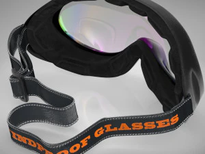 Kacamata Olahraga Tahan Angin -Berkuda -Mendaki-Bersepeda-Ski Model 3D