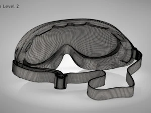 Kacamata Olahraga Tahan Angin -Berkuda -Mendaki-Bersepeda-Ski Model 3D