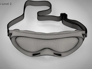 Kacamata Olahraga Tahan Angin -Berkuda -Mendaki-Bersepeda-Ski Model 3D