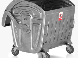 Street Garbage Bin 3D Model