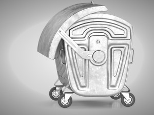 Street Garbage Bin 3D Model
