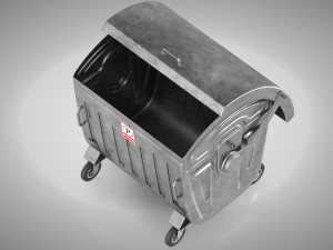 Street Garbage Bin 3D Model