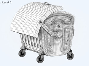 Street Garbage Bin 3D Model