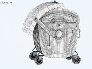 Street Garbage Bin 3D Model