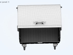 Street Garbage Bin 3D Model