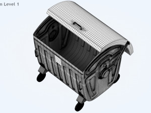 Street Garbage Bin 3D Model