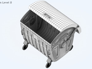 Street Garbage Bin 3D Model