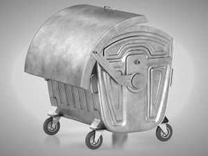 Street Garbage Bin 3D Model