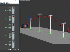 Telecabin Ski Lift Cableway- Animated and Rigged 3D Model