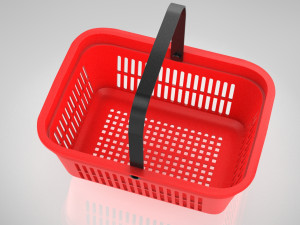 Shopping Hand Basket Model 3D