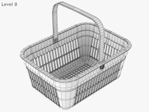 Shopping Hand Basket 3D Model