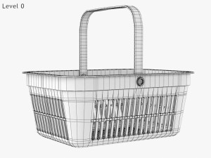 Shopping Hand Basket Model 3D