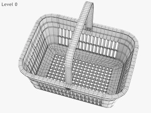 Shopping Hand Basket 3D Model