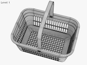 Shopping Hand Basket 3D Model