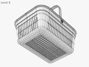 Shopping Hand Basket 3D Model