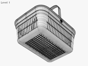 Shopping Hand Basket Model 3D