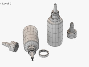 Dropping Bottle Model 3D