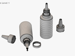 Dropping Bottle Model 3D