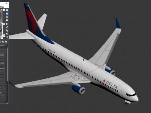 Boeing 737-800 Delta Airlines Modello 3D