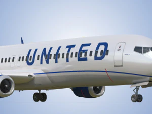 Boeing 737-800 United Air lines 3D Model