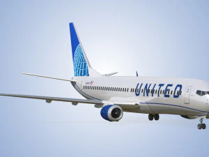 Boeing 737-800 United Air lines 3D Model