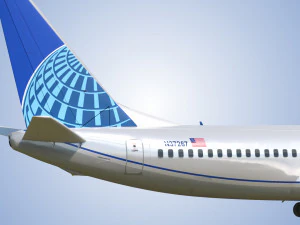 Boeing 737-800 United Air lines 3D Model