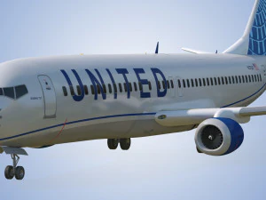 Boeing 737-800 United Air lines 3D Model
