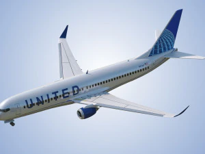 Boeing 737-800 United Air lines 3D Model