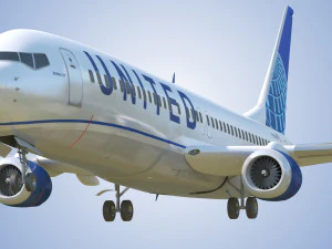 Boeing 737-800 United Air lines 3D Model