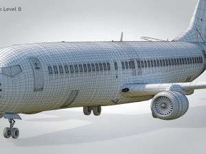 Boeing 737-800 United Air lines 3D Model