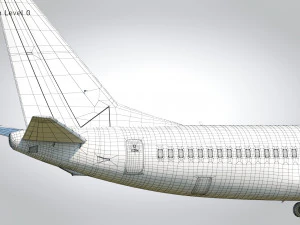 Boeing 737-800 United Air lines 3D Model