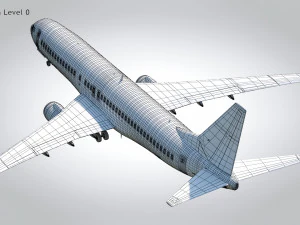 Boeing 737-800 United Air lines 3D Model
