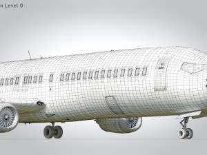 Boeing 737-800 United Air lines Modèle 3D