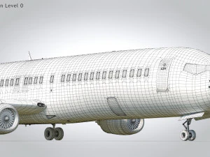 Boeing 737-800 United Air lines 3D Model
