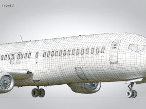 Boeing 737-800 United Air lines 3D Model