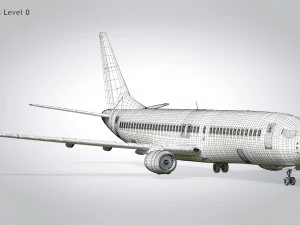 Boeing 737-800 United Air lines 3D Model