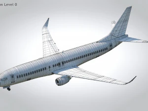 Boeing 737-800 United Air lines 3D Model