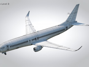 Boeing 737-800 United Air lines Modèle 3D