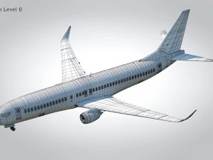 Boeing 737-800 United Air lines 3D Model