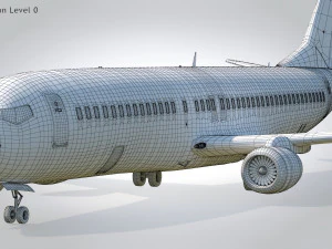 Boeing 737-800 United Air lines 3D Model