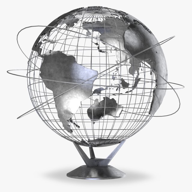 Earth Globe Modelo 3D .c4d .max .obj .3ds .fbx .stl .blend 