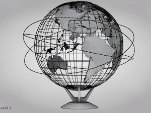 Earth Globe 3D Model