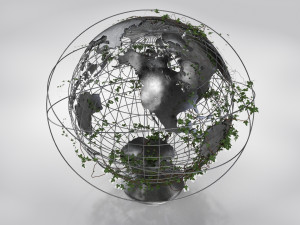 Ivy-Covered Earth Globe Modelo 3D