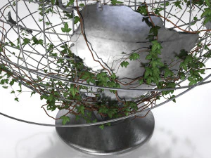Ivy-Covered Earth Globe 3D Model