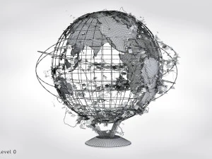 Ivy-Covered Earth Globe 3D Model
