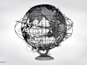 Ivy-Covered Earth Globe Modelo 3D
