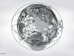 Ivy-Covered Earth Globe 3D Model