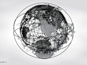 Ivy-Covered Earth Globe 3D Model