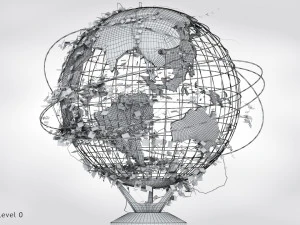 Ivy-Covered Earth Globe 3D Model